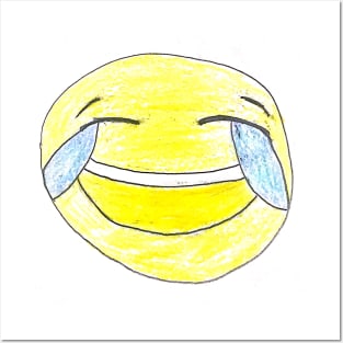 Crying-Laughing Emoji Posters and Art